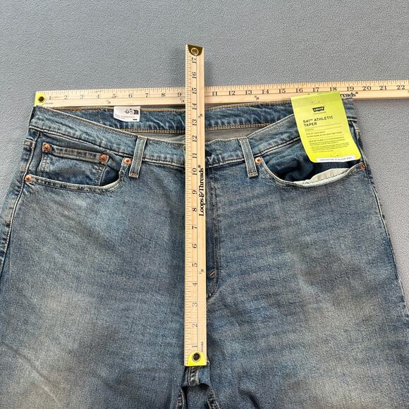 Levis 541 Men Jeans 38x32 Atletic Taper Stretch Tencel High Rise Medium Wash NWT - Picture 8 of 9